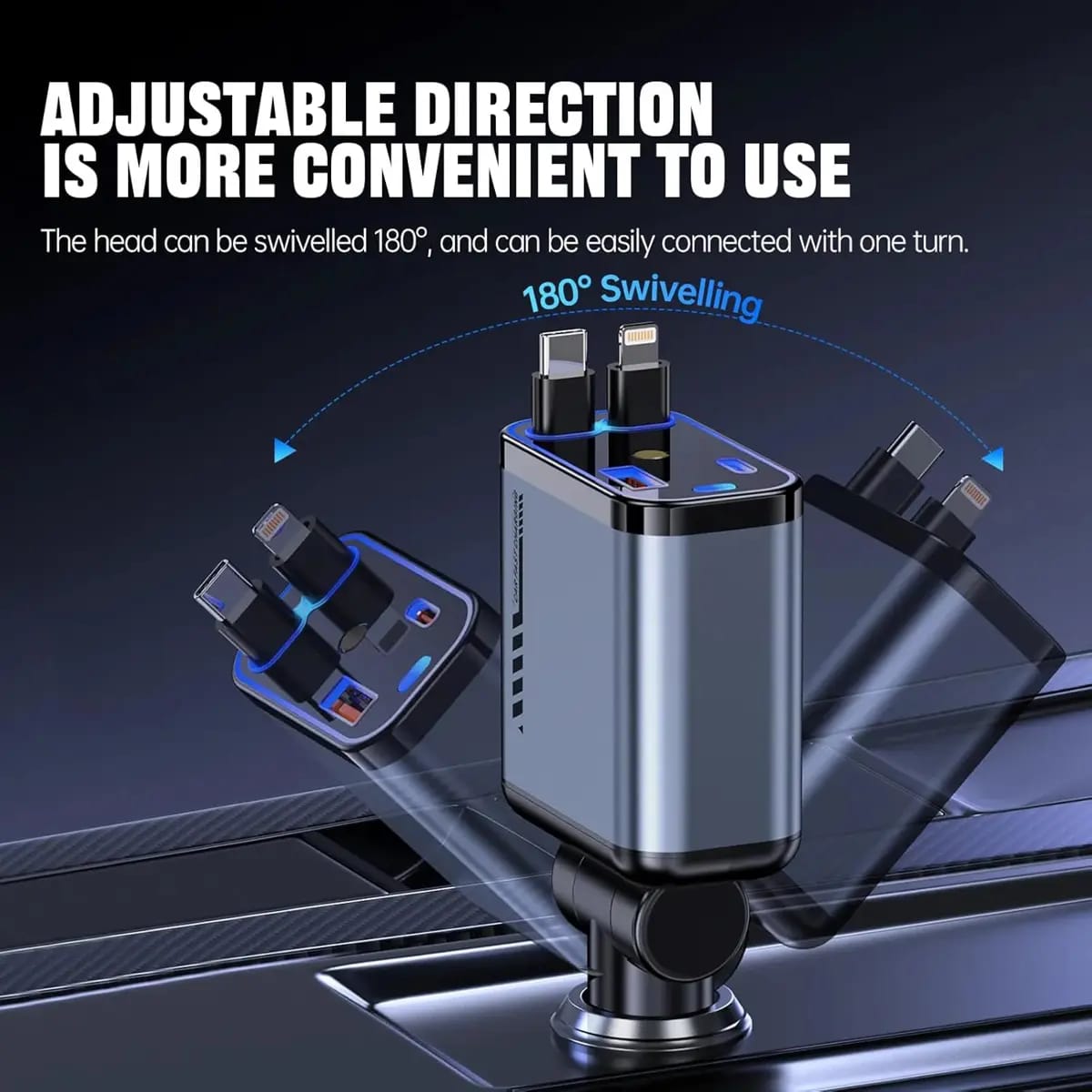 4 In 1 Fast Charging Usb-C Car Adapter