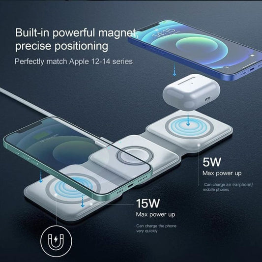3 in 1 15W Fast Magnetic Wireless Charging