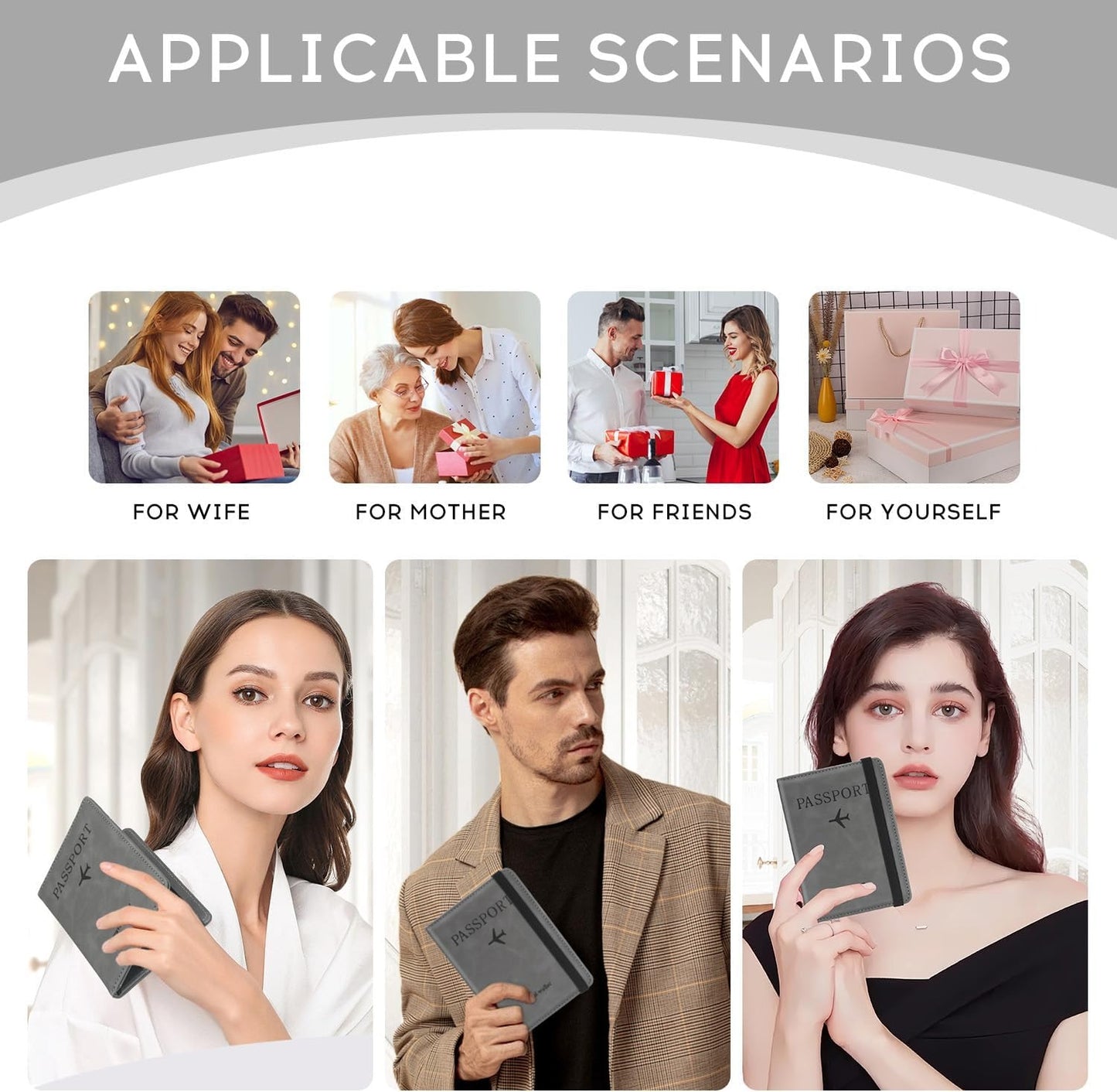 Premium Passport Wallet & Travel Document Organize