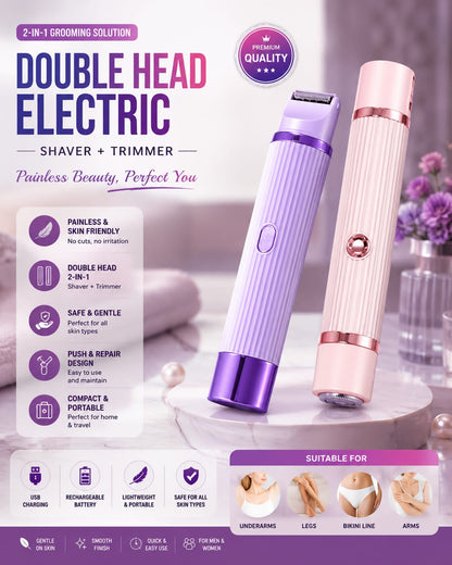 2 in 1 Women Electric Shaver